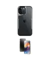 ieg™ iPhone 15 Pro Max Kılıf Akış Çizgi Koleksiyonu - Siyah 3D Antistatik Mat Seramik Nano Ekran Koruyucu