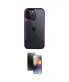ieg™ iPhone 15 Pro Max Kılıf Akış Çizgi Koleksiyonu - Siyah 3D Antistatik Mat Seramik Nano Ekran Koruyucu