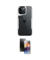 ieg™ iPhone 15 Pro Max Kılıf Akış Çizgi Koleksiyonu - Siyah 3D Antistatik Mat Seramik Nano Ekran Koruyucu