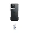 ieg™ iPhone 15 Pro Max Kılıf Akış Çizgi Koleksiyonu - Siyah Bilvis 0.18mm Plus Cam Ekran Koruyucu