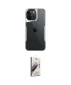 ieg™ iPhone 15 Pro Max Kılıf Akış Çizgi Koleksiyonu - Siyah Bilvis 3D Mat Cam Ekran Koruyucu