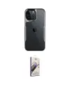ieg™ iPhone 15 Pro Max Kılıf Akış Çizgi Koleksiyonu - Siyah Bilvis 3D Mat Cam Ekran Koruyucu