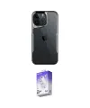 ieg™ iPhone 15 Pro Max Kılıf Akış Çizgi Koleksiyonu - Siyah Bilvis 5in1 3D Magic Cam Ekran Koruyucu