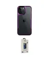 ieg™ iPhone 15 Pro Max Kılıf Akış Çizgi Koleksiyonu - Siyah Bilvis Hayalet Cam Ekran Koruyucu