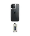 ieg™ iPhone 15 Pro Max Kılıf Akış Çizgi Koleksiyonu - Siyah Bilvis Hayalet Cam Ekran Koruyucu
