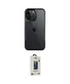 ieg™ iPhone 15 Pro Max Kılıf Akış Çizgi Koleksiyonu - Siyah Bilvis Hayalet Cam Ekran Koruyucu