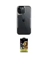 ieg™ iPhone 15 Pro Max Kılıf Akış Çizgi Koleksiyonu - Siyah Buffer Cam Ekran Koruyucu