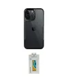 ieg™ iPhone 15 Pro Max Kılıf Akış Çizgi Koleksiyonu - Siyah Polymer Nano Ekran Koruyucu