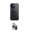 ieg™ iPhone 15 Pro Max Kılıf Akış Çizgi Koleksiyonu - Siyah Vanessa Magic Hayalet Cam