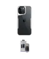 ieg™ iPhone 15 Pro Max Kılıf Akış Çizgi Koleksiyonu - Siyah Vanessa Magic Hayalet Cam