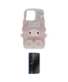 ieg™ iPhone 15 Pro Max Kılıf Akış Yansıma - Siyah 3D Antistatik Hayalet Cam Ekran Koruyucu