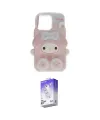 ieg™ iPhone 15 Pro Max Kılıf Akış Yansıma - Siyah Bilvis 5in1 3D Magic Cam Ekran Koruyucu