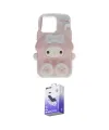 ieg™ iPhone 15 Pro Max Kılıf Akış Yansıma - Siyah Bilvis 5in1 5D Magic Hayalet Cam Ekran Koruyucu