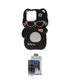 ieg™ iPhone 15 Pro Max Kılıf Akış Yansıma - Siyah Vanessa Magic Cam
