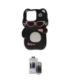 ieg™ iPhone 15 Pro Max Kılıf Akış Yansıma - Siyah Vanessa Magic Hayalet Cam