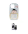 ieg™ iPhone 15 Pro Max Kılıf Akış Yansıma - Siyah Vanessa Magic Hayalet Cam
