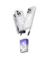 ieg™ iPhone 15 Pro Max Kılıf Atlas Doku Koleksiyonu - Siyah Bilvis 5in1 3D Magic Cam Ekran Koruyucu