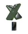 ieg™ iPhone 15 Pro Max Kılıf Atlas Form - Siyah 3D Antistatik Hayalet Cam Ekran Koruyucu