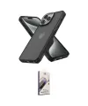 ieg™ iPhone 15 Pro Max Kılıf Atlas Form - Siyah Bilvis 3D Mat Cam Ekran Koruyucu