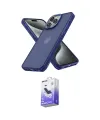 ieg™ iPhone 15 Pro Max Kılıf Atlas Form - Siyah Bilvis 5in1 5D Magic Hayalet Cam Ekran Koruyucu