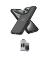 ieg™ iPhone 15 Pro Max Kılıf Atlas Form - Siyah Vanessa Magic Hayalet Cam