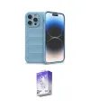 ieg™ iPhone 15 Pro Max Kılıf Atlas Koleksiyonu - Siyah Bilvis 5in1 3D Magic Cam Ekran Koruyucu