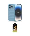 ieg™ iPhone 15 Pro Max Kılıf Atlas Koleksiyonu - Siyah Buffer Cam Ekran Koruyucu