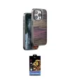 ieg™ iPhone 15 Pro Max Kılıf Atlas Minimal Özel Seri - Siyah Buffer Hayalet Cam Ekran Koruyucu