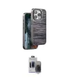 ieg™ iPhone 15 Pro Max Kılıf Atlas Minimal Özel Seri - Siyah Vanessa Magic Hayalet Cam