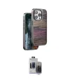 ieg™ iPhone 15 Pro Max Kılıf Atlas Minimal Özel Seri - Siyah Vanessa Magic Hayalet Cam