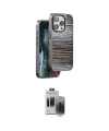 ieg™ iPhone 15 Pro Max Kılıf Atlas Minimal Özel Seri - Siyah Vanessa Magic Hayalet Cam