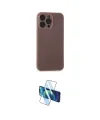ieg™ iPhone 15 Pro Max Kılıf Atlas Minimal Prime - Siyah 3D Antistatik Seramik Nano Ekran Koruyucu