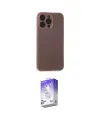 ieg™ iPhone 15 Pro Max Kılıf Atlas Minimal Prime - Siyah Bilvis 5in1 3D Magic Cam Ekran Koruyucu
