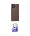 ieg™ iPhone 15 Pro Max Kılıf Atlas Minimal Prime - Siyah Bilvis 5in1 5D Magic Hayalet Cam Ekran Koruyucu