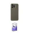 ieg™ iPhone 15 Pro Max Kılıf Atlas Minimal Prime - Siyah Bilvis 5in1 5D Magic Hayalet Cam Ekran Koruyucu