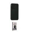 ieg™ iPhone 15 Pro Max Kılıf Atlas Minimal Prime - Siyah Bilvis Hayalet Cam Ekran Koruyucu