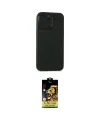 ieg™ iPhone 15 Pro Max Kılıf Atlas Minimal Prime - Siyah Buffer Cam Ekran Koruyucu
