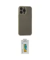 ieg™ iPhone 15 Pro Max Kılıf Atlas Minimal Prime - Siyah Polymer Nano Ekran Koruyucu