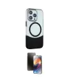 ieg™ iPhone 15 Pro Max Kılıf Çekirdek Asil Özel Seri - Siyah 3D Antistatik Mat Seramik Nano Ekran Koruyucu