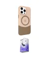 ieg™ iPhone 15 Pro Max Kılıf Çekirdek Asil Özel Seri - Siyah Bilvis 5in1 5D Magic Hayalet Cam Ekran Koruyucu