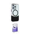 ieg™ iPhone 15 Pro Max Kılıf Çekirdek Asil Özel Seri - Siyah Bilvis 5in1 5D Magic Hayalet Cam Ekran Koruyucu