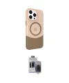 ieg™ iPhone 15 Pro Max Kılıf Çekirdek Asil Özel Seri - Siyah Vanessa Magic Hayalet Cam