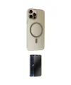 ieg™ iPhone 15 Pro Max Kılıf Çekirdek Modern Prime - Siyah 3D Antistatik Hayalet Cam Ekran Koruyucu