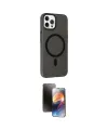 ieg™ iPhone 15 Pro Max Kılıf Çekirdek Modern Prime - Siyah 3D Antistatik Mat Seramik Nano Ekran Koruyucu