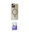 ieg™ iPhone 15 Pro Max Kılıf Çekirdek Modern Prime - Siyah Bilvis 5in1 5D Magic Hayalet Cam Ekran Koruyucu