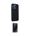 ieg™ iPhone 15 Pro Max Kılıf Çekirdek Yansıma Prime - Siyah 3D Antistatik Hayalet Cam Ekran Koruyucu
