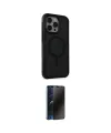 ieg™ iPhone 15 Pro Max Kılıf Çekirdek Yansıma Prime - Siyah 3D Antistatik Hayalet Cam Ekran Koruyucu
