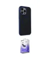 ieg™ iPhone 15 Pro Max Kılıf Çekirdek Yansıma Prime - Siyah Bilvis 5in1 5D Magic Hayalet Cam Ekran Koruyucu