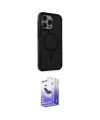ieg™ iPhone 15 Pro Max Kılıf Çekirdek Yansıma Prime - Siyah Bilvis 5in1 5D Magic Hayalet Cam Ekran Koruyucu