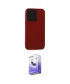 ieg™ iPhone 15 Pro Max Kılıf Doruk Asil Koleksiyonu - Siyah Bilvis 5in1 5D Magic Hayalet Cam Ekran Koruyucu